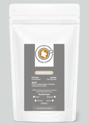 Etiqueta Bourbon Rosado Five Beans